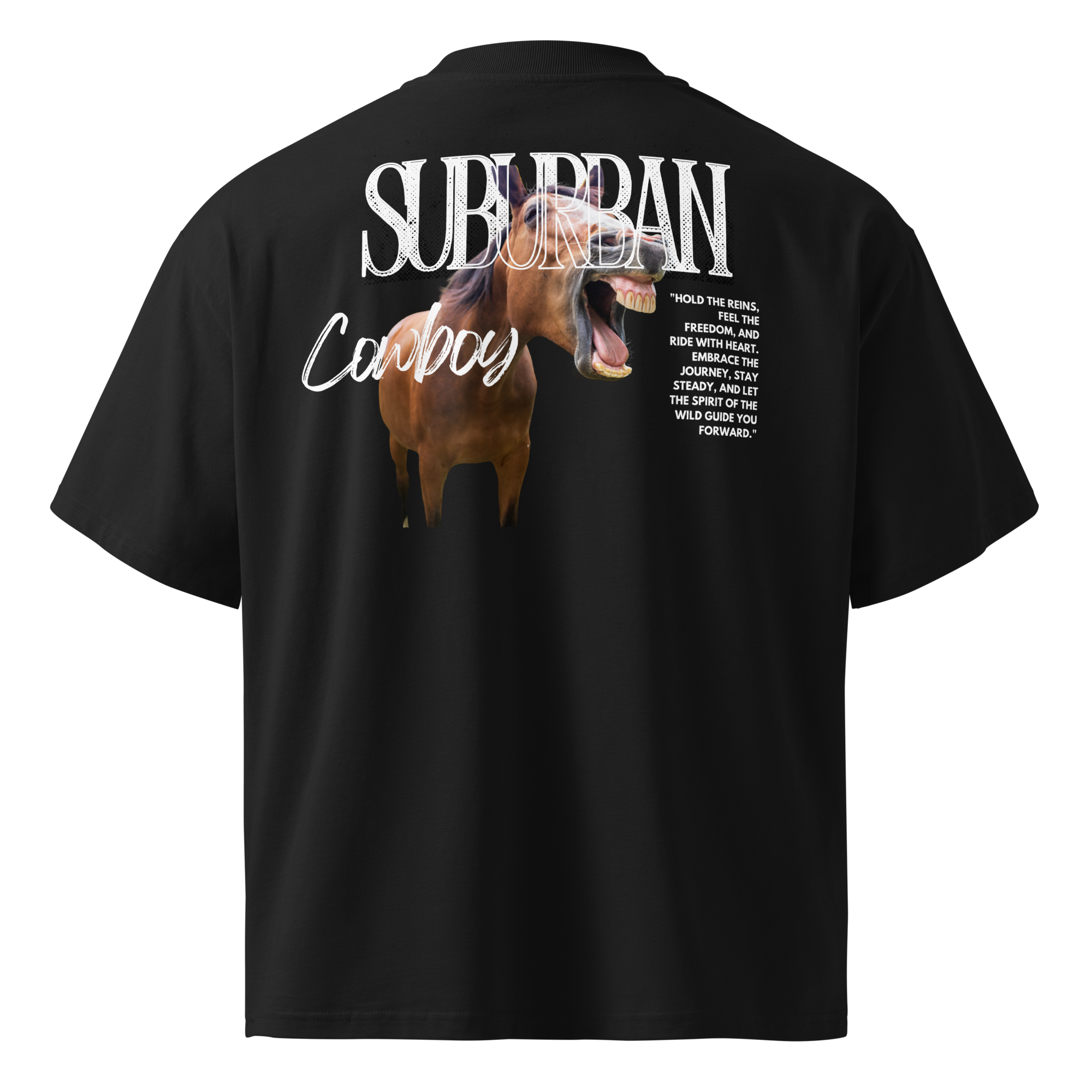 Blaster tee in washed black, back print