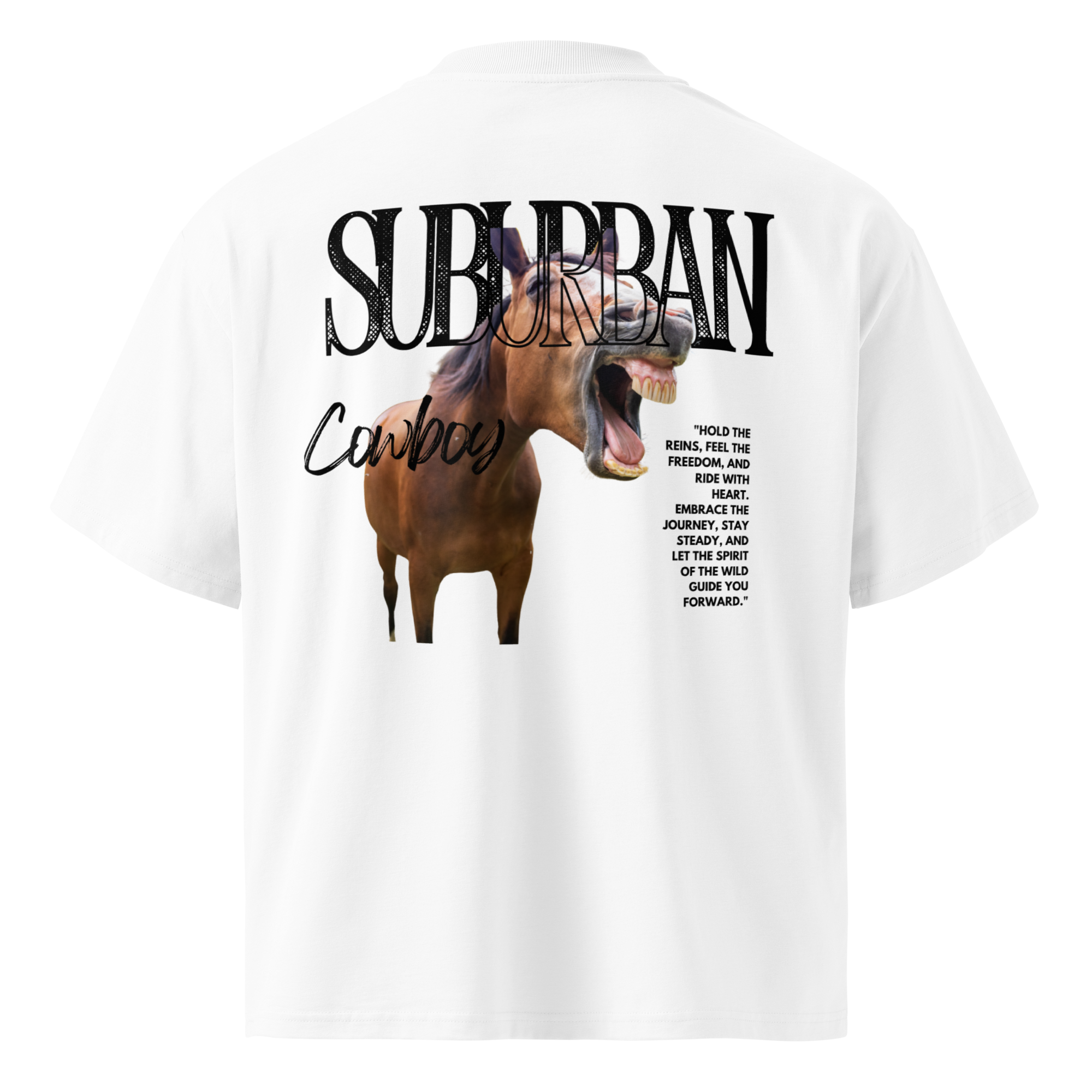 Blaster tee in bone white, back print