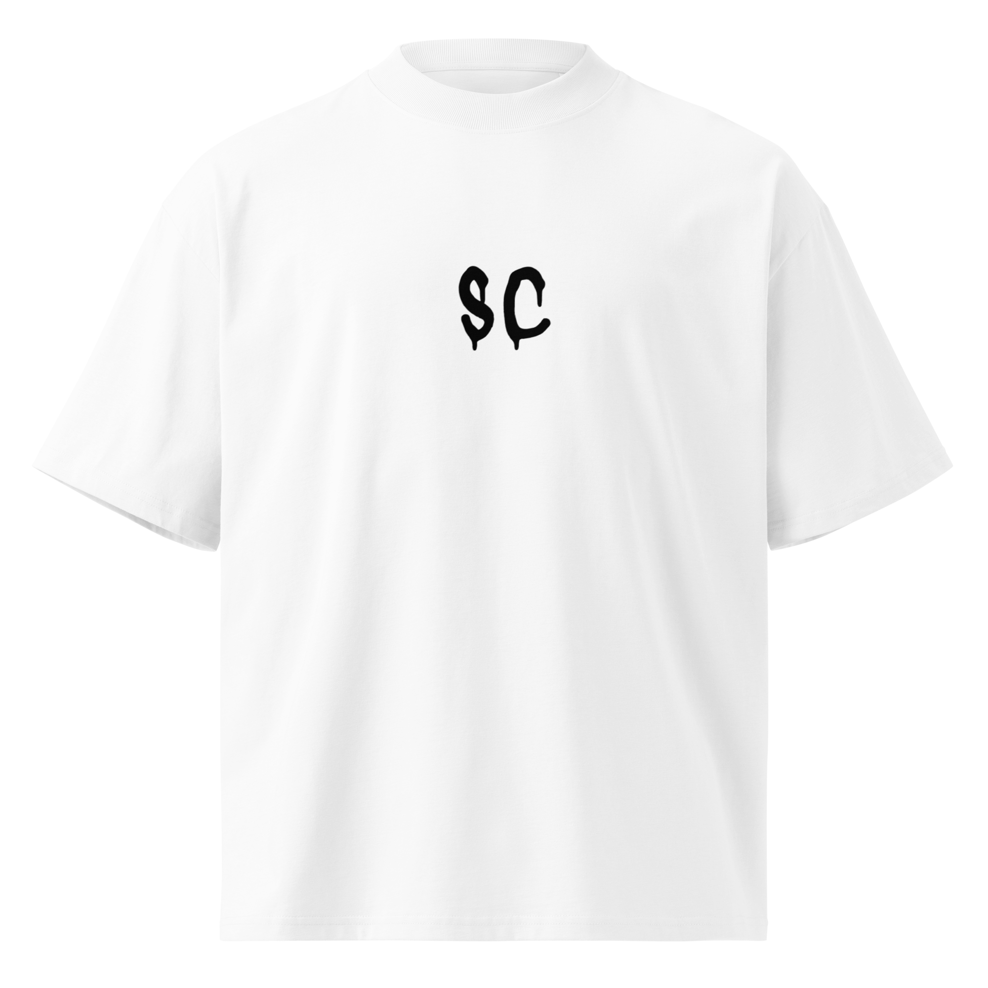 Blaster tee in bone white, front — rodeo cowboy sketch
